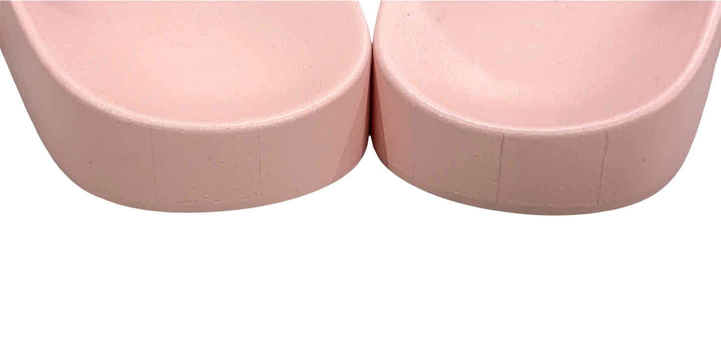 Pink Faux Fur Rhinestone Slides - Comfy Crystal Slip-On Slippers