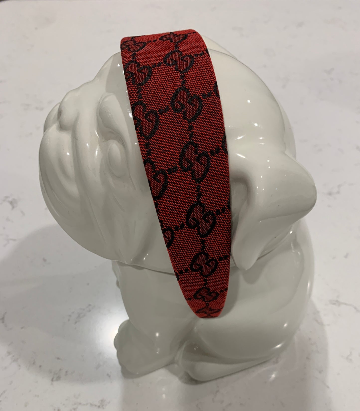 Fashion Headband - Luxury Wide Letter Headband - Red Fabric Headband