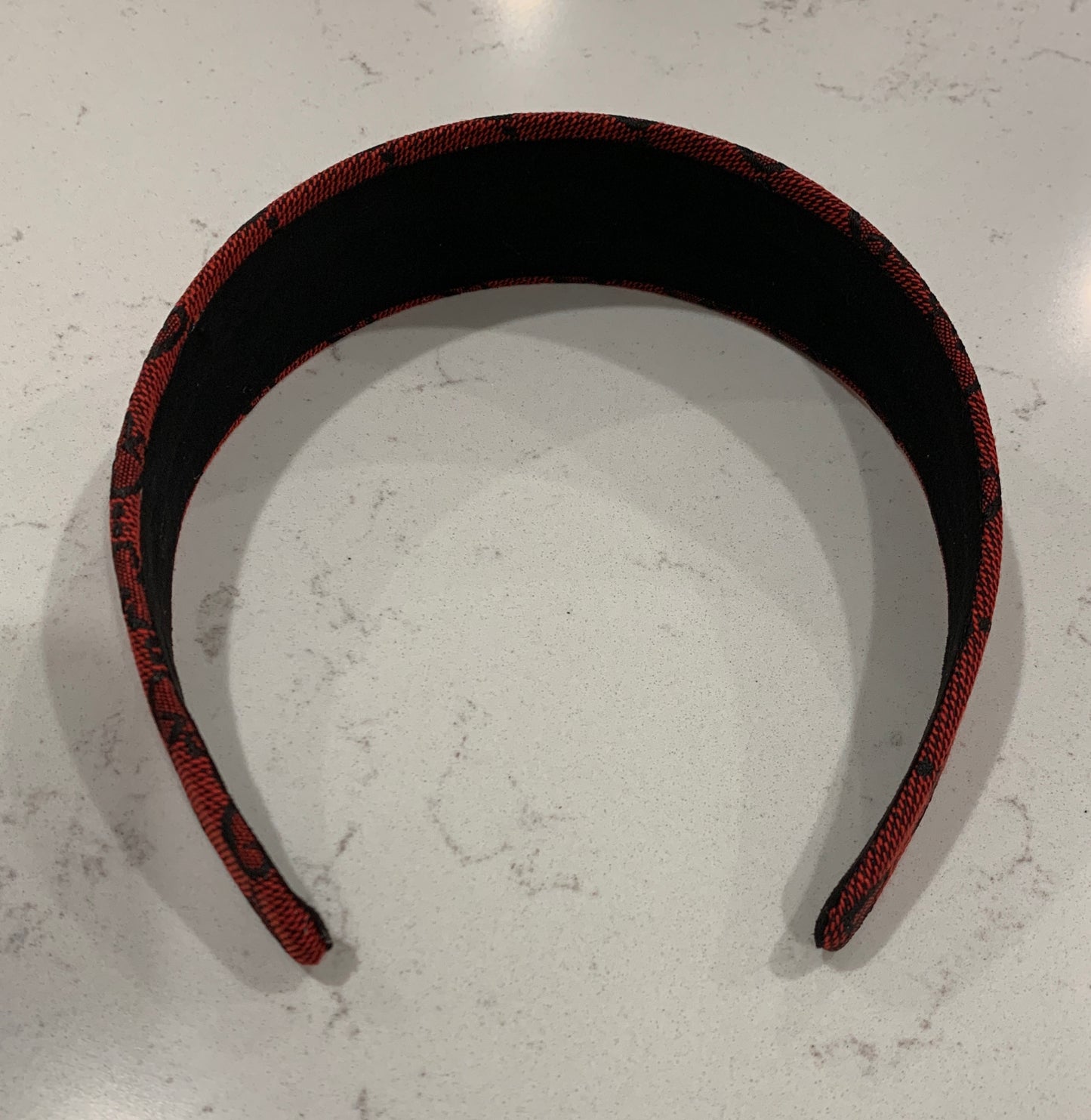 Fashion Headband - Luxury Wide Letter Headband - Red Fabric Headband