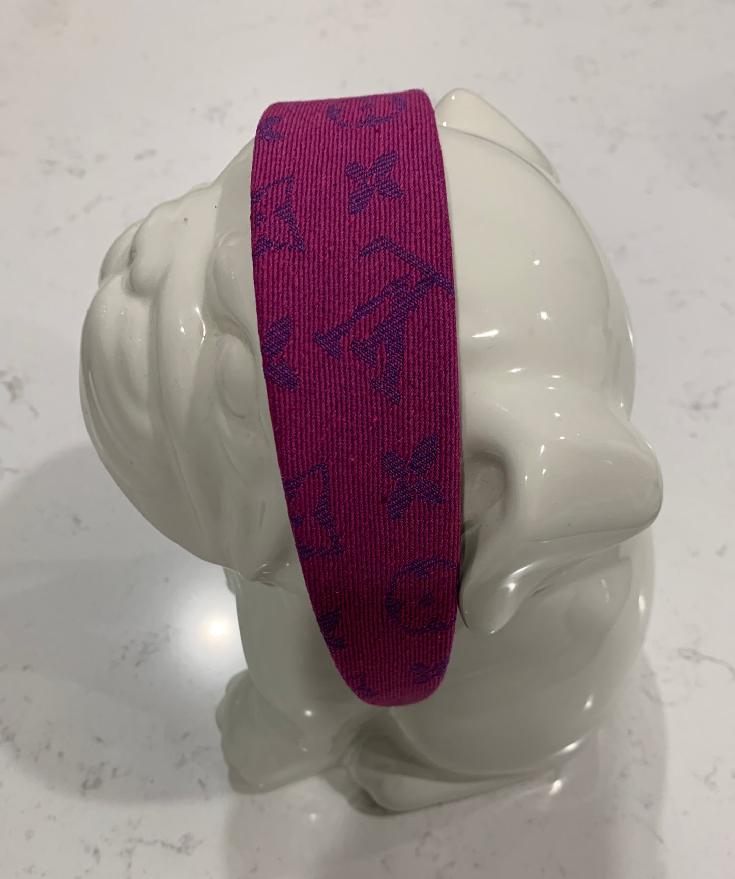 Luxury Wide Letter Headband Magenta Purple Fabric Headband