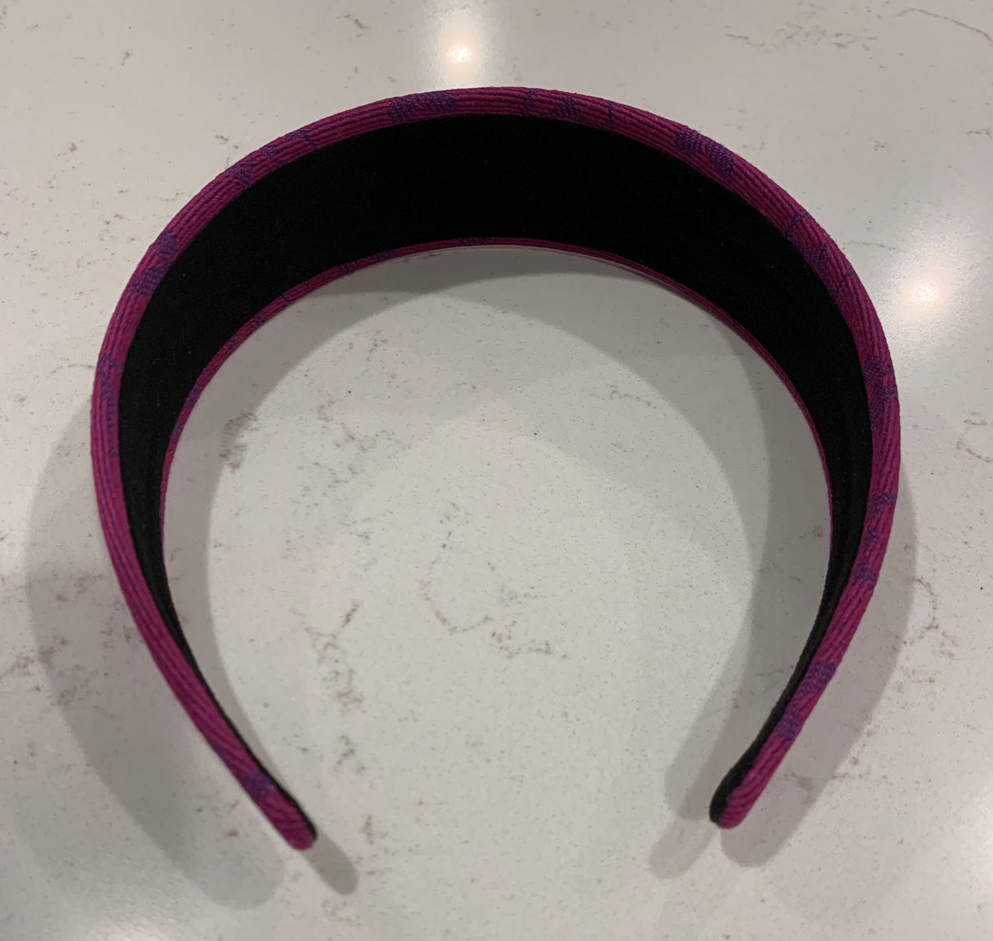Fashion Headband - Luxury Wide Letter Headband - Magenta Purple Fabric