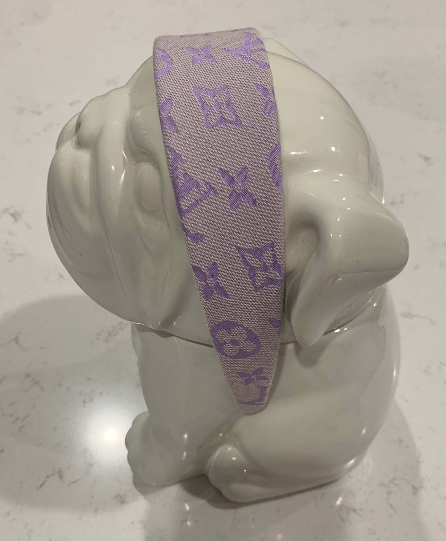 Fashion Headband - Luxury Wide Letter Headband - Purple Fabric