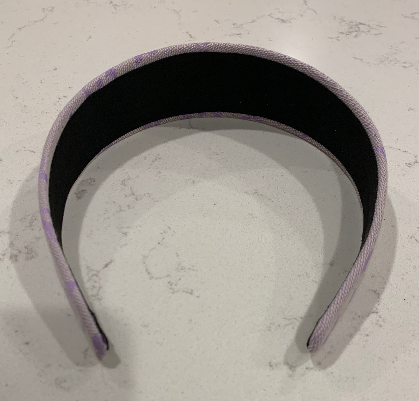 Fashion Headband - Luxury Wide Letter Headband - Purple Fabric
