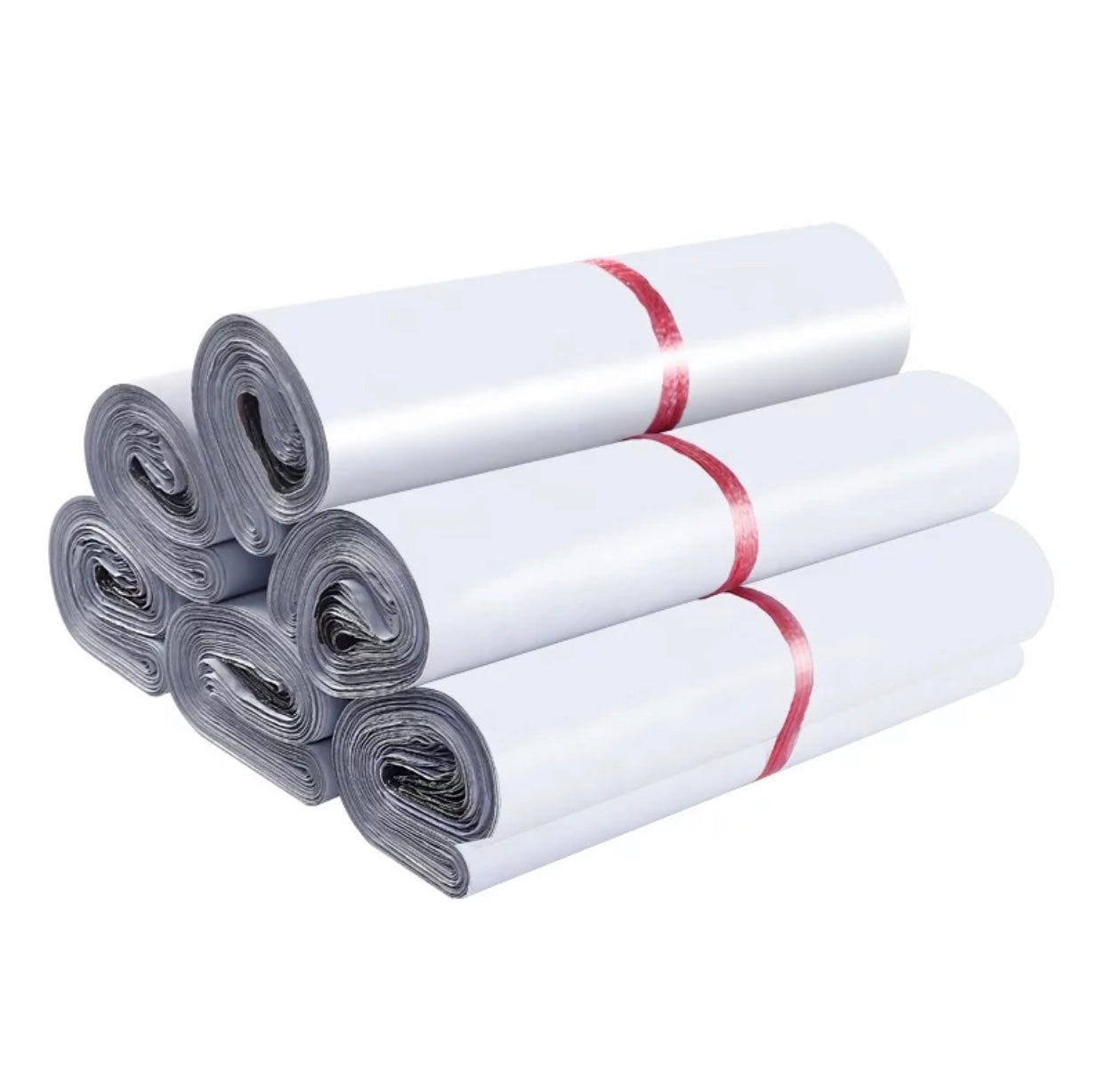 Durable Self-Sealing Poly Mailer Shipping Bags - White (100 Pack)