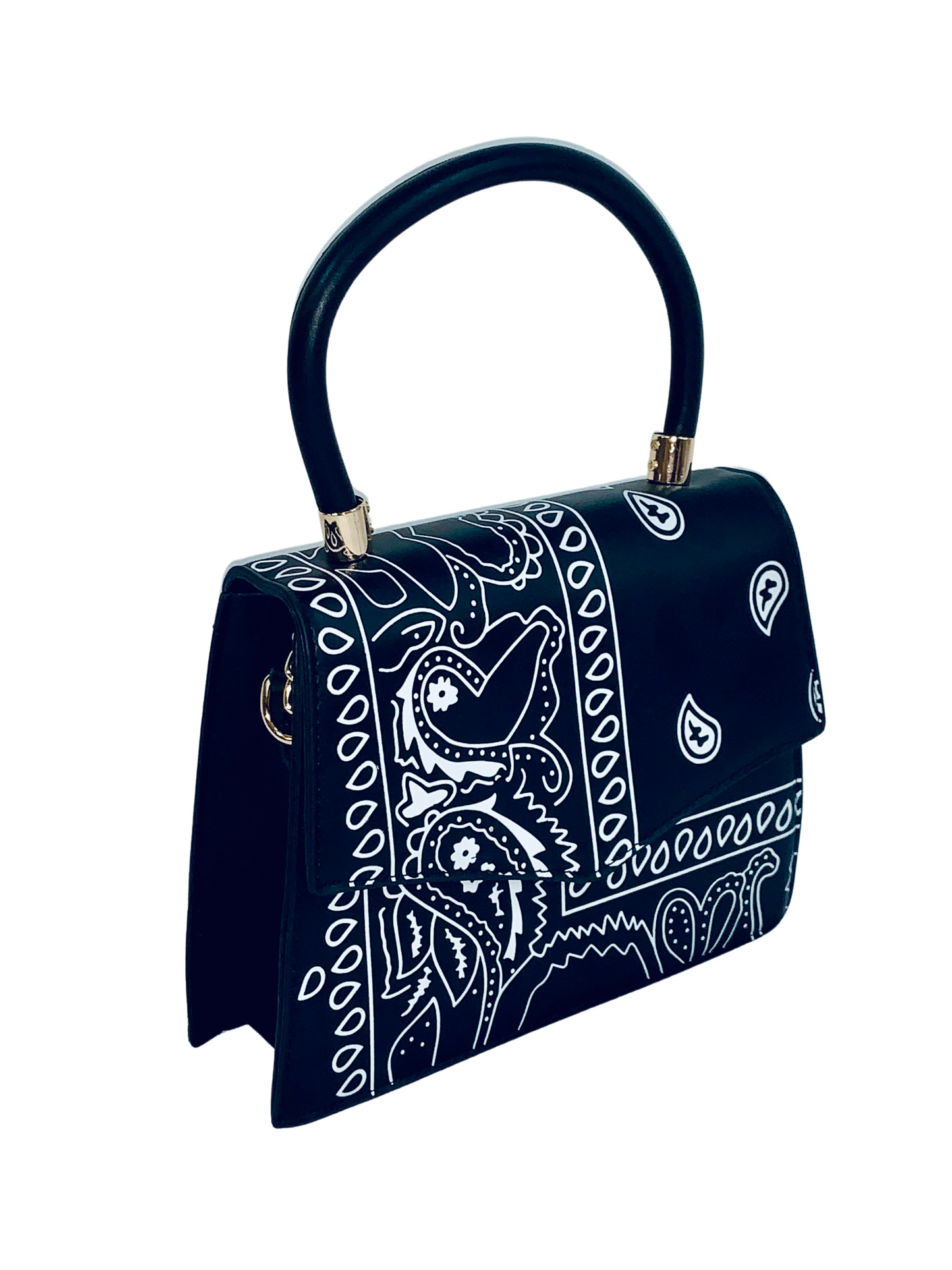 Bandana Bag Paisley Purse Top Handle Crossbody Shoulder Bag