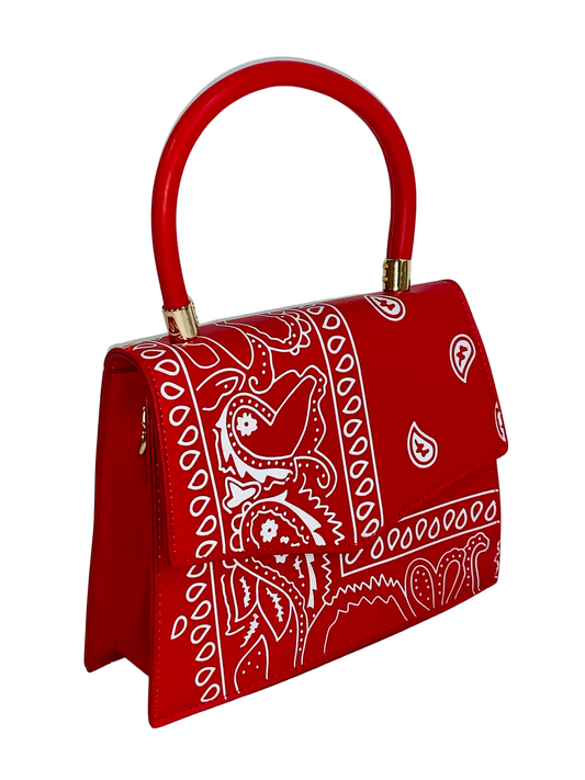 Bandana Bag Paisley Purse Top Handle Crossbody Shoulder Bag