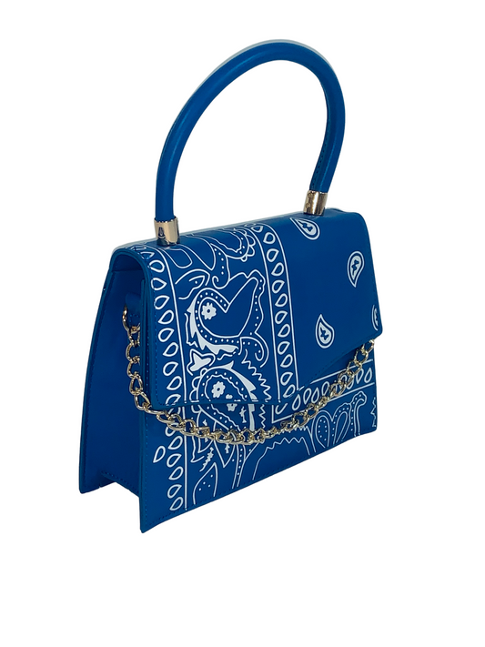 Bandana Bag Paisley Purse Top Handle Crossbody Shoulder Bag