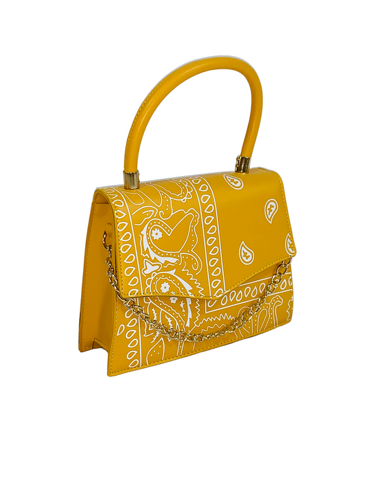 Bandana Bag Paisley Purse Top Handle Crossbody Shoulder Bag