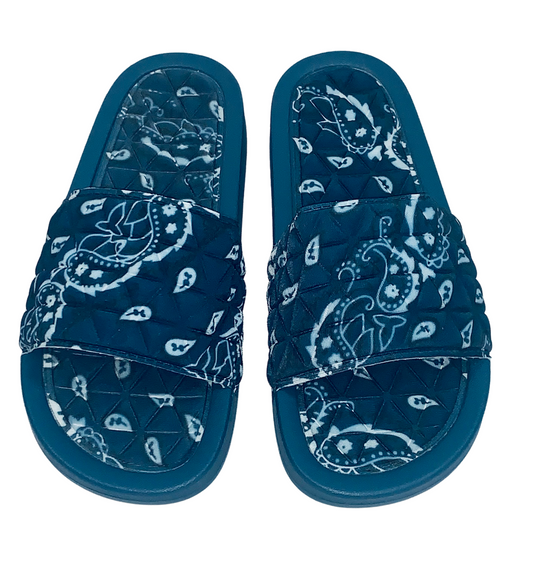 Blue top bandana slippers