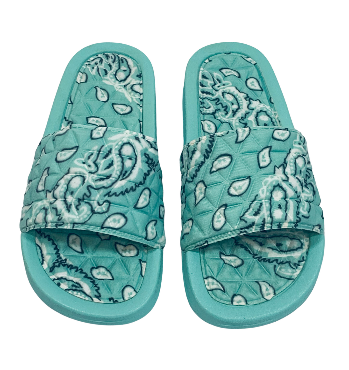 Women's Bandana Slides Paisley Slippers Bandana Sandals Open Toe