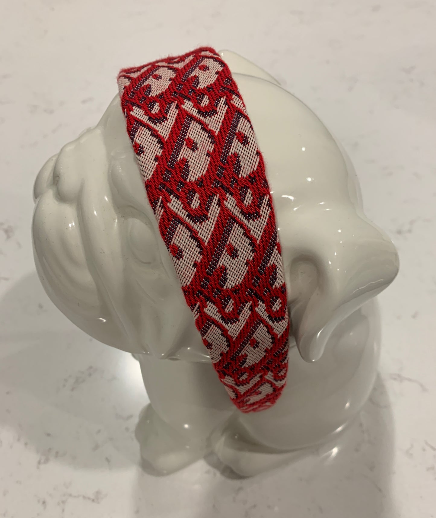 Luxury Wide Letter Headband Red Fabric Headband