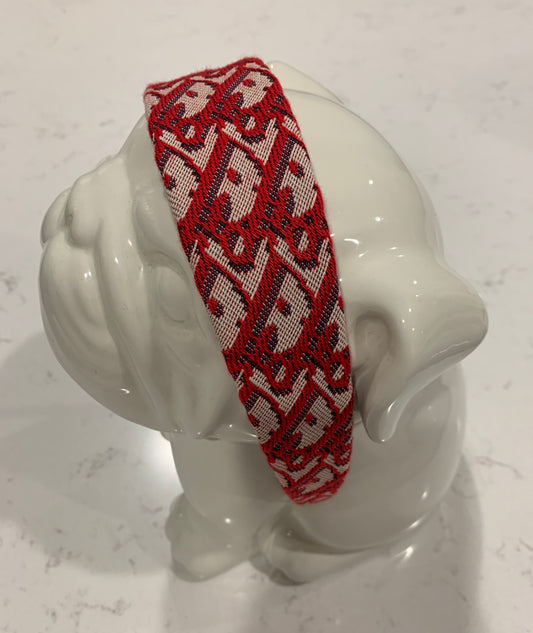 Luxury Wide Letter Headband Red Fabric Headband