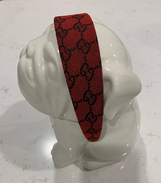 Luxury Wide Letter G Headband Red Fabric Headband