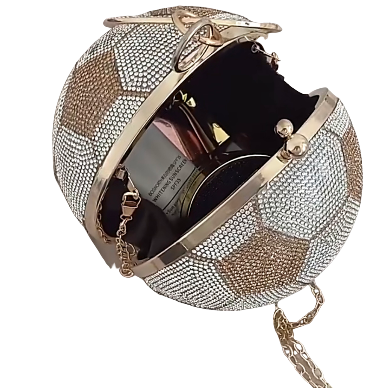 Crystal Soccer Balls Bling Balls Top Handle Shoulder Crossbody Purses