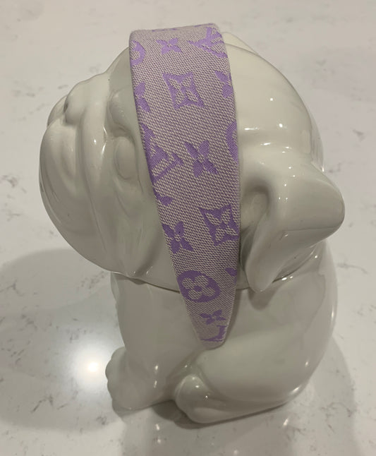 Luxury Wide Letter Headband Purple Fabric Headband